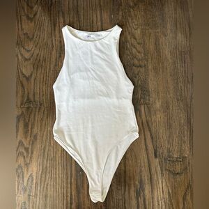 Zara White Bodysuit One Piece Timeless Design